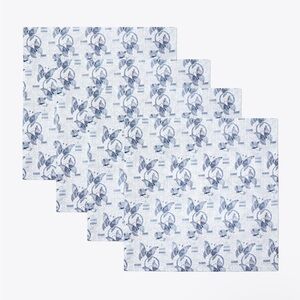NWT Tory Burch BUTTERFLY BATIK DINNER NAPKIN, SET OF 4